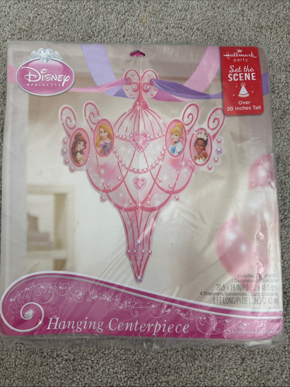 Disney Princess Pink Hanging Centerpiece - Party Decoration